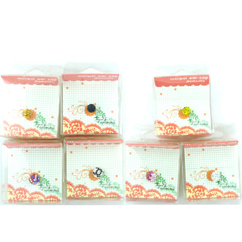 Mini Crystal Diamond Stone JEWELRY Earphone Dust Cap (MIX Color)